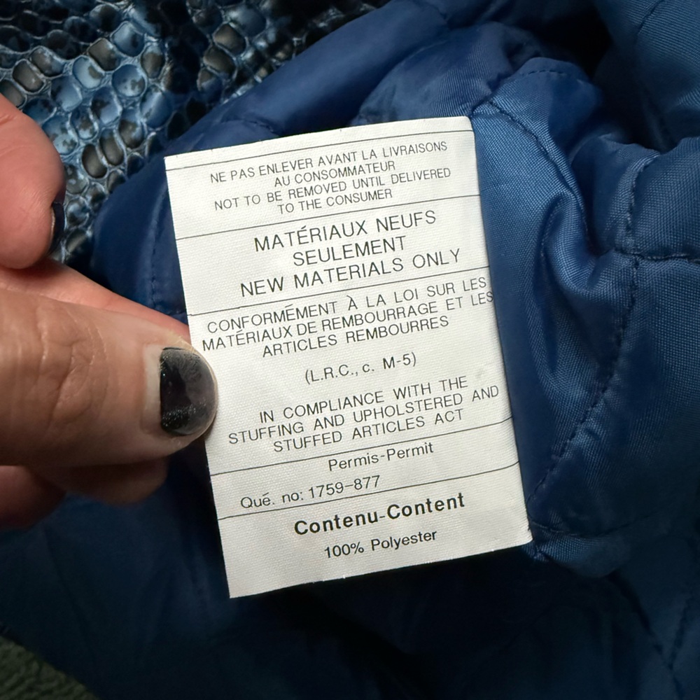 Vintage Kenn Sporn Wippette snakeskin quilted hooded rain coat, size large - Picture 14 of 16